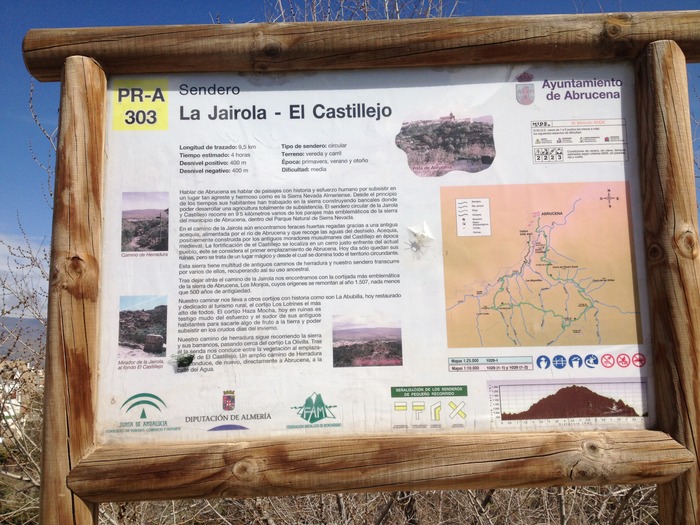 Itinéraire La Jairola - El Castillejo - PR-A 303