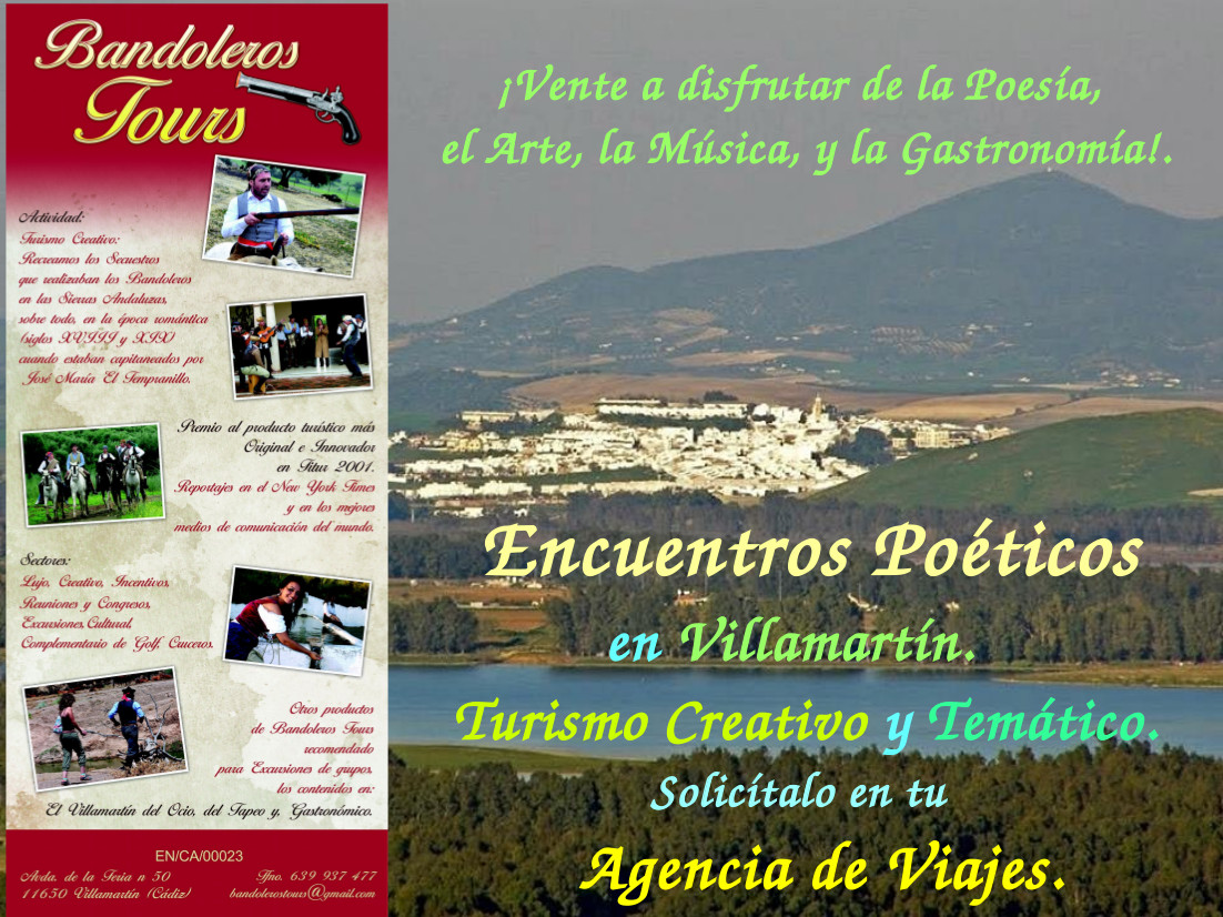 “Poetic Encounters in Villamartín”. Creative and Themed Tourism. Luxury.