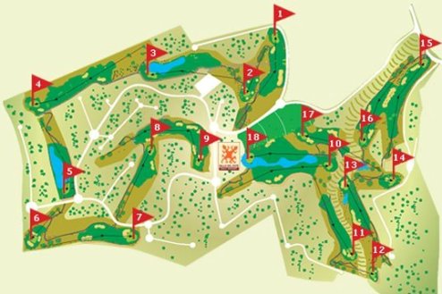 Mapa y recorrido del campo