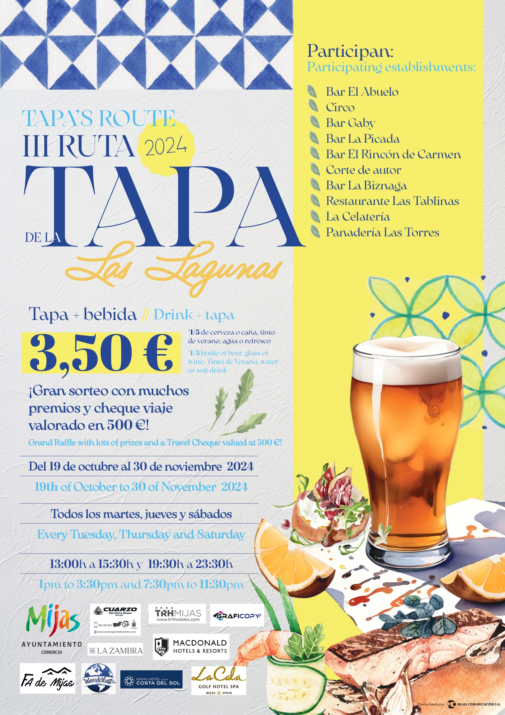 Route des tapas de Las Lagunas de Mijas