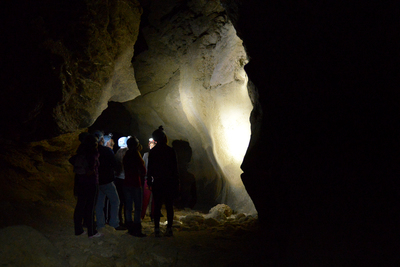 Caving family tour through the Cuevas de Sorbas caves