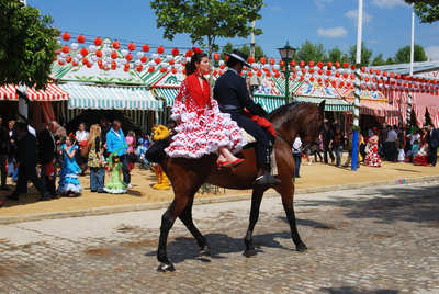 April Fair in Seville Horses and Horse-drawn Carriages
