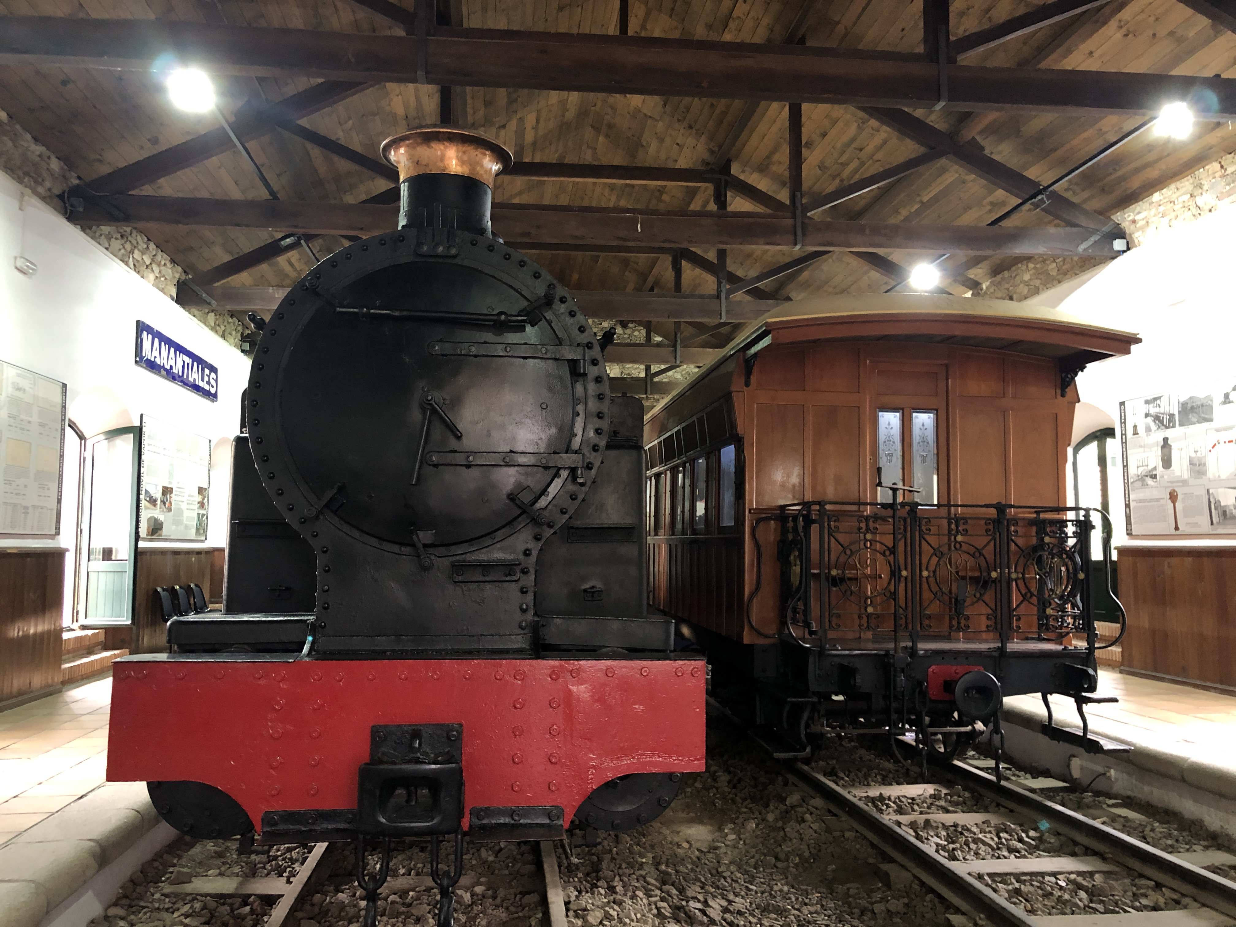 Trenes antiguos en el Museo Minero de Riotinto
