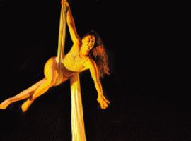 Arena roja, espectáculo de circo