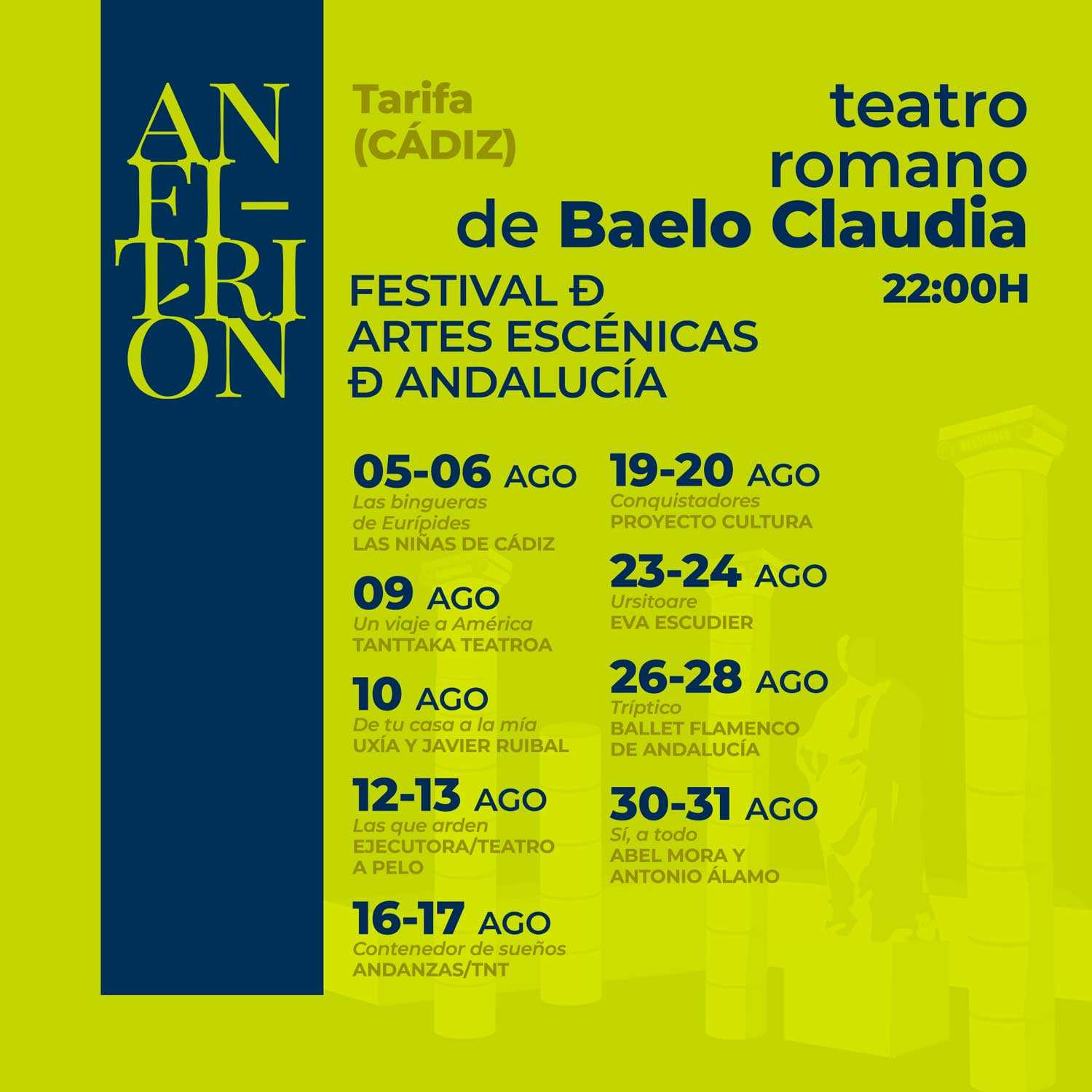 Anfitrión - Festival de Artes Escénicas en el Teatro Romano de Baelo Claudia - Tarifa