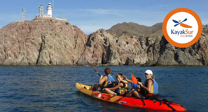 Kayak Familiar Faro del Cabo de Gata - KayakSur - Telf 635178543
